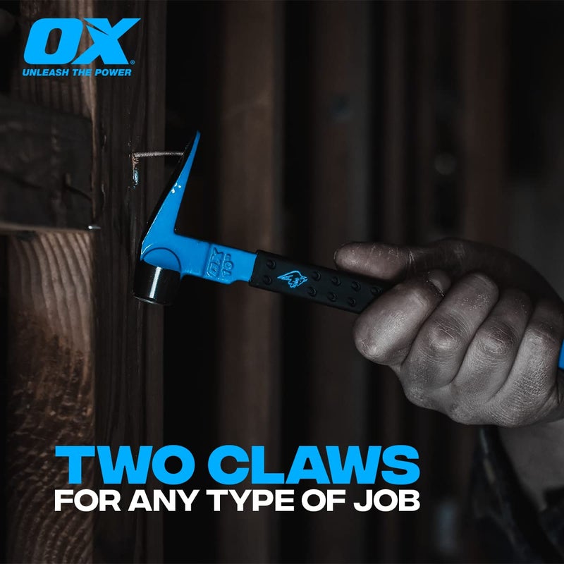 OX Tools OX-P083010 10" Cats Paw Pry Bar - Nail Puller Tool with Unique Hammer Head, Crowbar Rubber Grip, Polished Beveled Claws - Forged Steel Design for Strength and Durability - Image 4